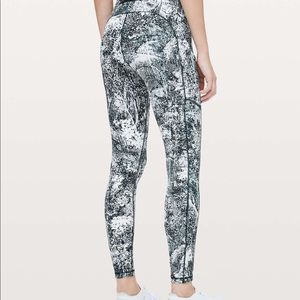 Lululemon Speed Up Tight Blue White Floral Galaxy
